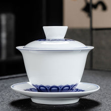 Load image into Gallery viewer, Chinese Traditions Gai Wan Tea Set Bone Kung Fu TeaSet Gaiwan Tea cup Porcelain bowl Set For Travel Beautiful And Easy Kettle
